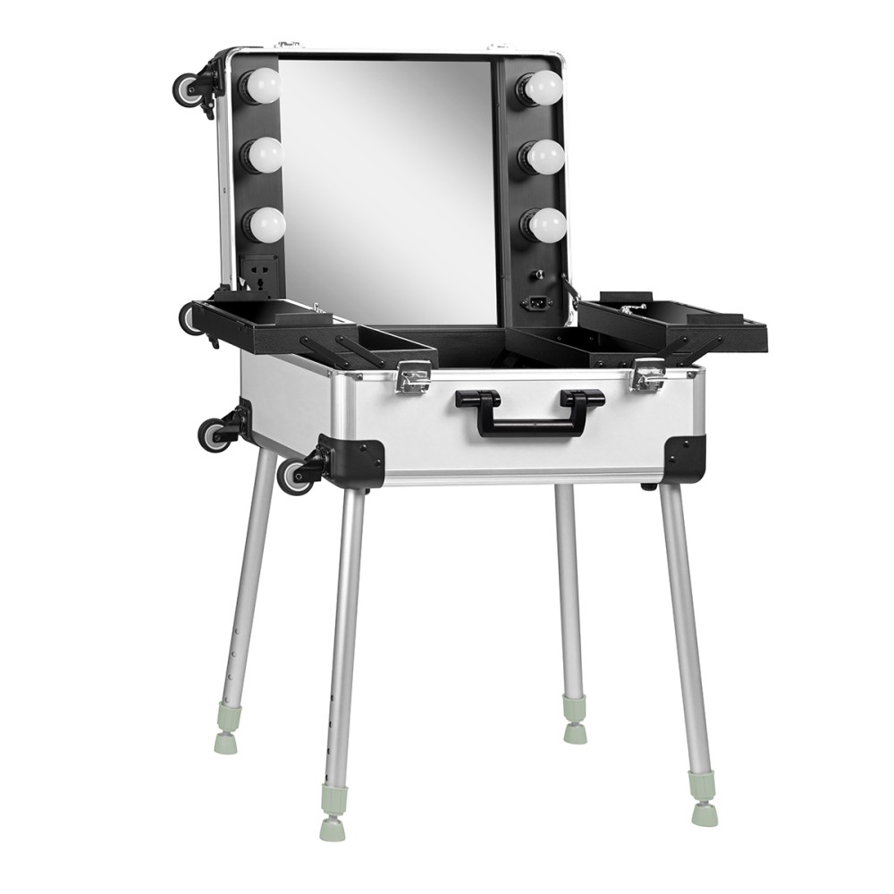 Prenosný kufrík ACTIVESHOP CASE PORTABLE STAND T-27 strieborný — pohľad spredu