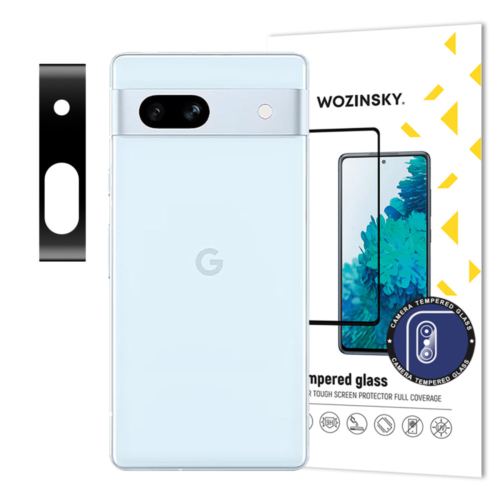 Temperované sklo 9h na fotoaparáte fotoaparátu pre Google Pixel 7A Full Camera Glass