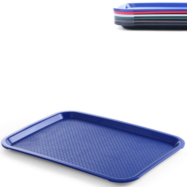 Bandeja de polipropileno de fast food 30.5x41.5cm - azul