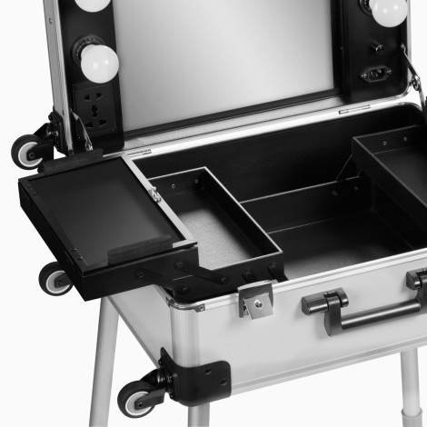 MALETA PORTÁTIL COM SUPORTE T-27 PRATA