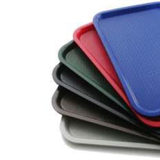 Bandeja de polipropileno de comida rápida 30.5x41.5cm - azul