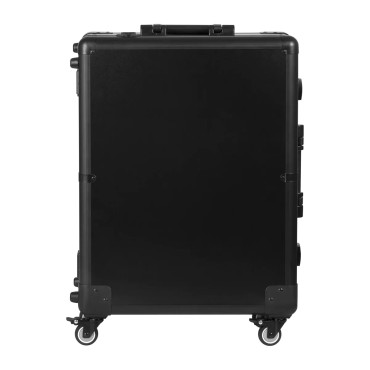 STAND PORTABLE BOX AVEC HAUT-PARLEURS NOIRS — vue de face