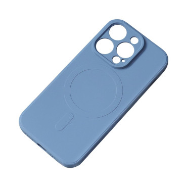 Silikon MagsaSafe-Hülle für iPhone 15 plus Silikon-Kasten-Navy