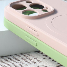 Caja de silicona con Magsafe para iPhone 15 Caja de silicona Gray