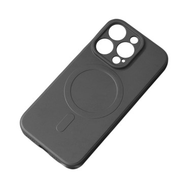 Θήκη σιλικόνης με magsafe για iphone 15 θήκη σιλικόνης μαύρο
