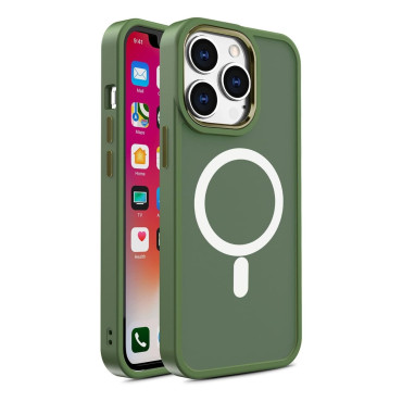 Magsafe Magsafe Case za iPhone 15 Pro Max luknje za zeleno vrvico