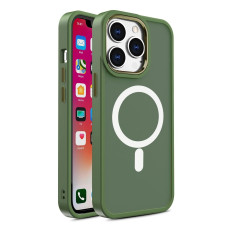 Magsafe Magsafe Case voor iPhone 15 Pro Max Gaten voor een groene leiband
