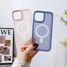 Magsafe Magsafe Case voor iPhone 15 Pro Max Gaten voor een groene leiband