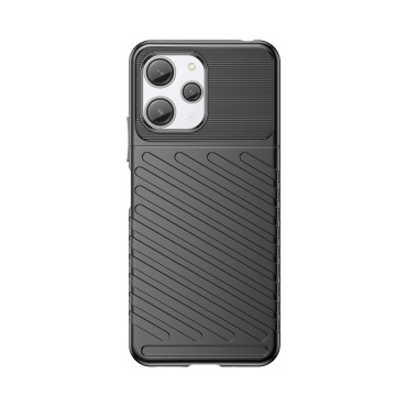 Armored elastiskt fallskydd för Xiaomi RedMi 12 Thunder Case Black