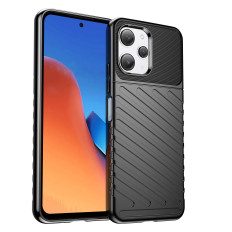 Soomustatud elastne juhtum Xiaomi Redmi 12 Thunder Case Black jaoks