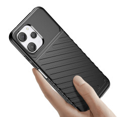 Soomustatud elastne juhtum Xiaomi Redmi 12 Thunder Case Black jaoks