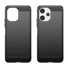 Joustava tapauskotelo Patterin hiili Xiaomi Redmi 12 Hiilikotelo Musta