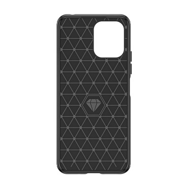 Flexibele case pouch patroon carbon voor xiaomi redmi 12 carbon case zwart