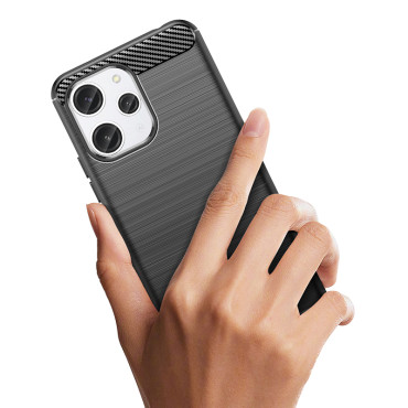 Flexible Funda Patrón de Patrón de Carbono Para Xiaomi Redmi 12 Caja de Carbono Negro