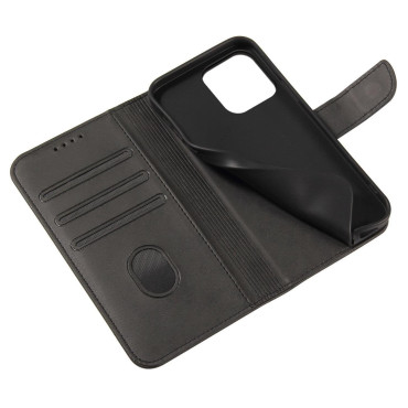 Primer primer z loputo in portfeljem za Xiaomi Redmi 12 Magnet Case Black