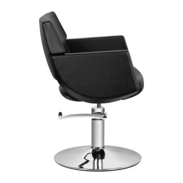 Fauteuil de Coiffure GABBIANO SANTIAGO Noir — vue latérale