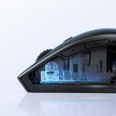 Ergonomisk trådlös musmus för MU101 Bluetooth 2.4 GHz Blue