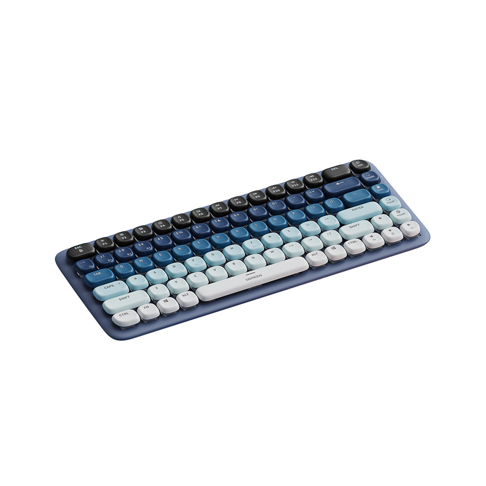 Bezvadu tastatūra ar fona gaismu KU101 Bluetooth USB-C Zils