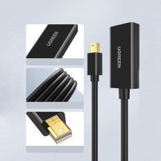 Adapter adapter kábel kábel Mini DP DisplayPort - HDMI 4K fekete