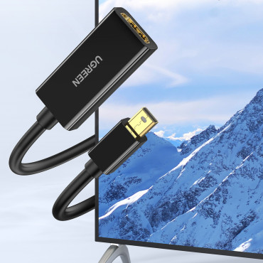 Adapter Adapter Kabelkabel Mini DP DisplayPort - HDMI 4K Svart