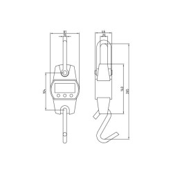 Universelle hängende Hakenschale bis 300kg - schwarz