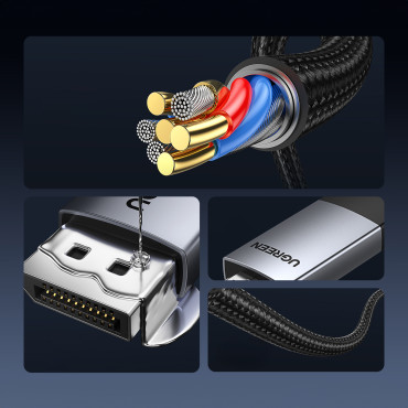 Kabelio DisplayPort Cable - HDMI 4K 60Hz 2M stiklu