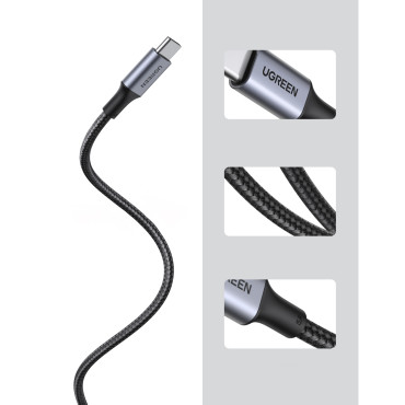 Cabo USB-C de cabo em 5A 480MB / s 0.5m de olhos pretos