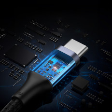 Kabel-USB-C-Kabel in 5A 480 MB / s 0.5m Schwarz-Eyed