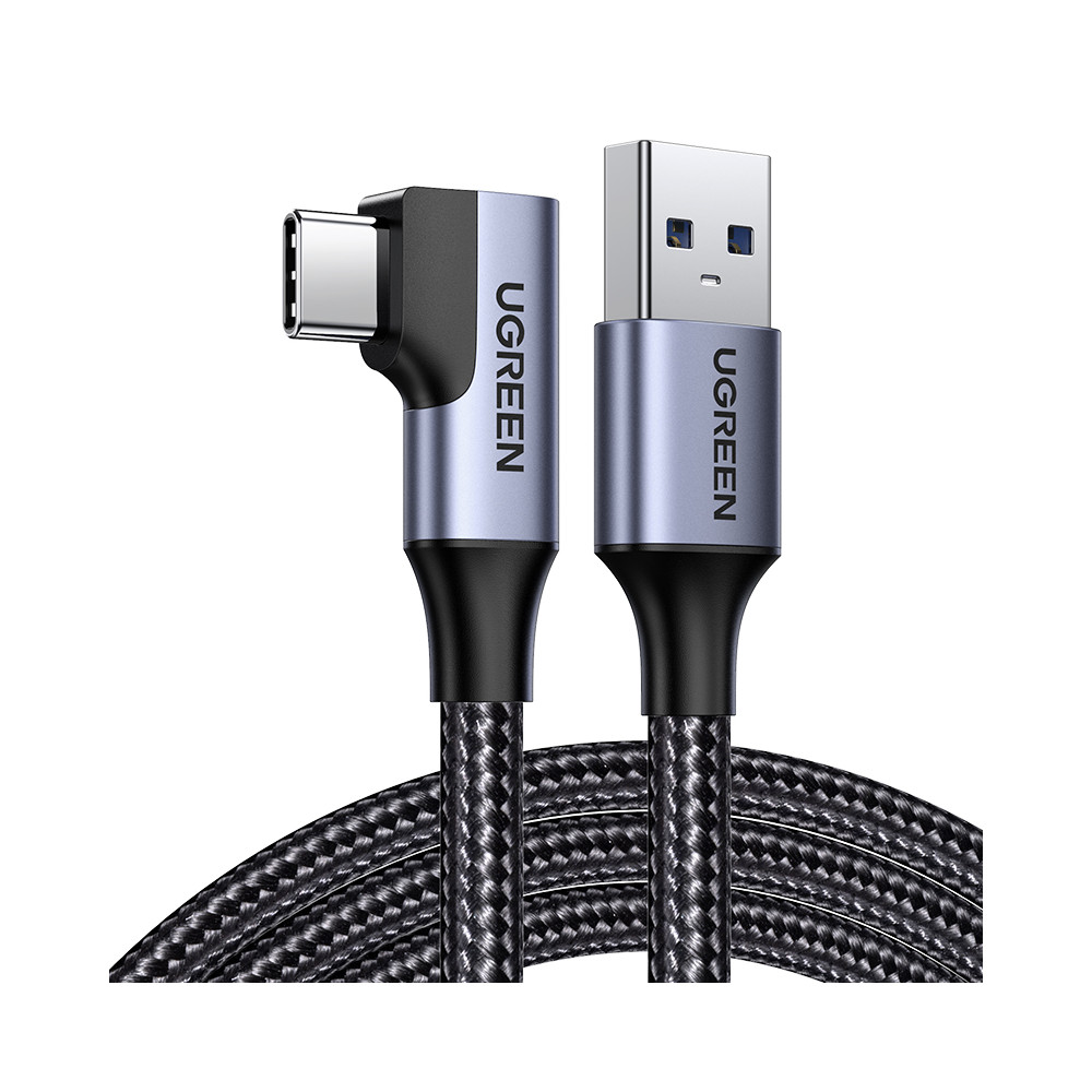 Kabelski kotiček USB - USB-C 5GB / S 3A 1M črna