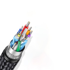 Kabelski kotiček USB - USB-C 5GB / S 3A 1M črna