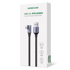Kaabel USB-nurkjuhtmega - USB-C 5GB / S 3A 1M must