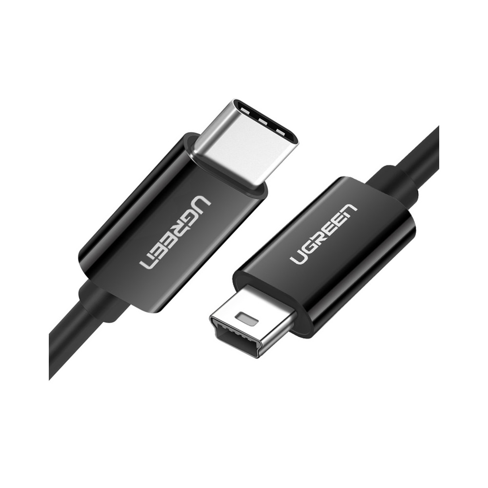 Kabeļu USB-C kabelis - miniusb 480mbps 1m melns
