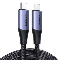 Kabeļu USB-C kabelis 3.1 Gen 2 PD QC 100W 5A 1m melns