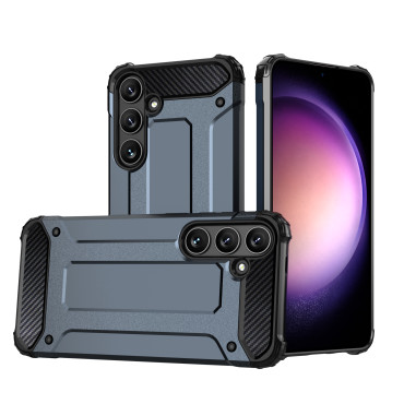 Gepantserde pouch versterkt voor Samsung Galaxy S24 Hybrid Armor Blue