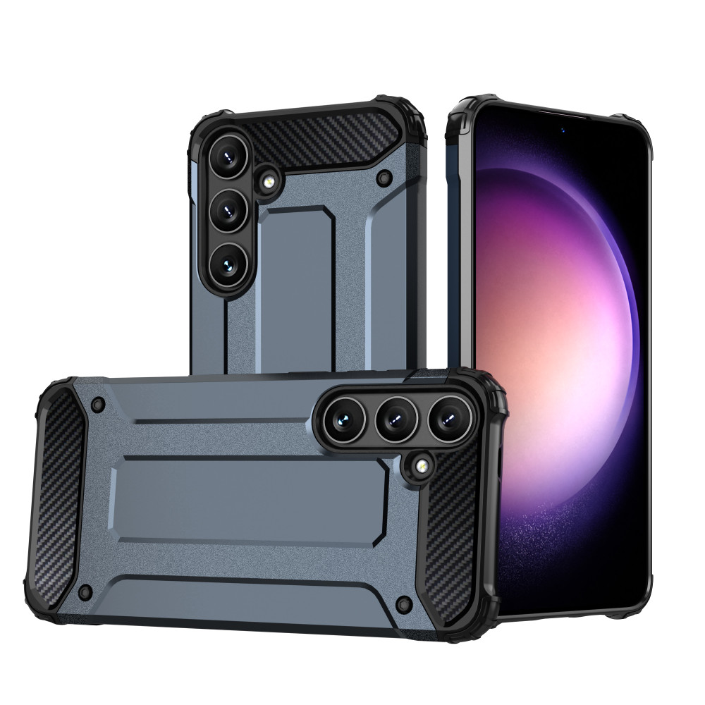 Obrnené puzdro vystužené pre Samsung Galaxy S24 Hybrid Armor Blue
