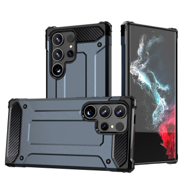 Oklepna torbica, ojačana za Samsung Galaxy S24 Ultra Hybrid Armor Blue
