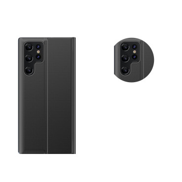 Capa de casos para Samsung S24 Ultra com aba magnética Nova vista de sono
