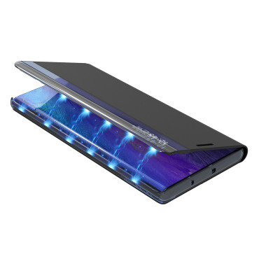 Capa de casos para Samsung S24 Ultra com aba magnética Nova vista de sono