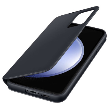 Coque originale pour Samsung Galaxy S23 Fe Pocket pour Vue intelligente Portefeuille Noir Noir