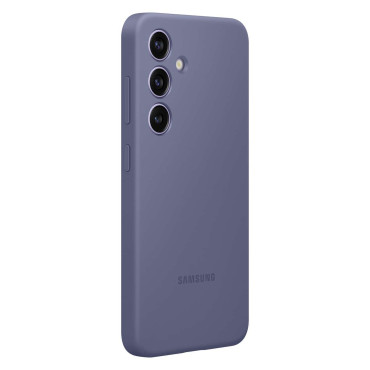 Caso original caso de silicone para Samsung Galaxy S24 caso de silicone roxo