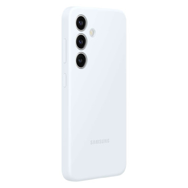 Alkuperäinen tapaus Silikonikannu Samsung Galaxy S24 Silikonikotelo valkoinen