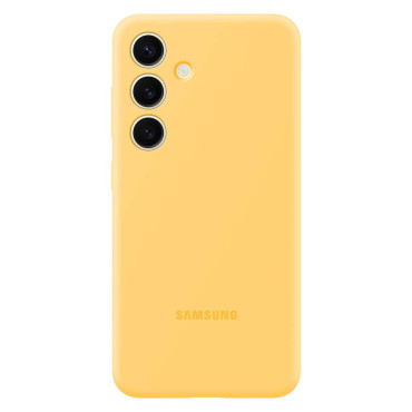 Original Case Silikonabdeckung für Samsung Galaxy S24 Silikongehäuse gelb