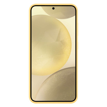 Original Case Silikonabdeckung für Samsung Galaxy S24 Silikongehäuse gelb