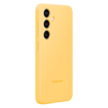 Original Case Silikonabdeckung für Samsung Galaxy S24 Silikongehäuse gelb