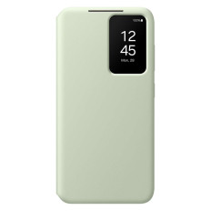 Capa original da caixa para o bolso Samsung Galaxy S24 para a carteira verde da luz de vista inteligente