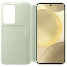 ORIGINALE Taske Cover til Samsung Galaxy S24 Pocket til Smart View Light Green Wallet