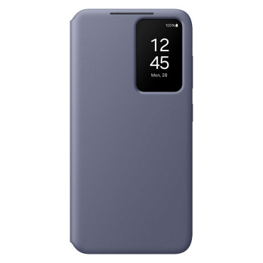 Estuche original para el bolsillo Samsung Galaxy S24 para la cartera de prensa inteligente Violeta