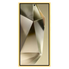 Original Case Silikonabdeckung für Samsung Galaxy S24 Ultra Silikongehäuse gelb