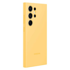 Eredeti Case Silicon Cover a Samsung Galaxy S24 Ultra szilikon tok sárga