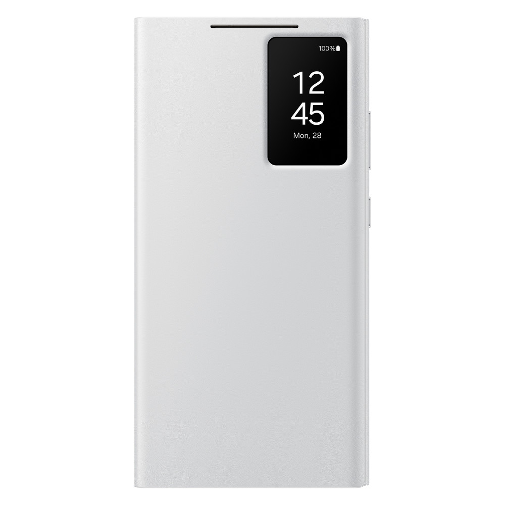 Caso original capa para Samsung Galaxy S24 Ultra Bolso para Cartão Inteligente Wallet Branco